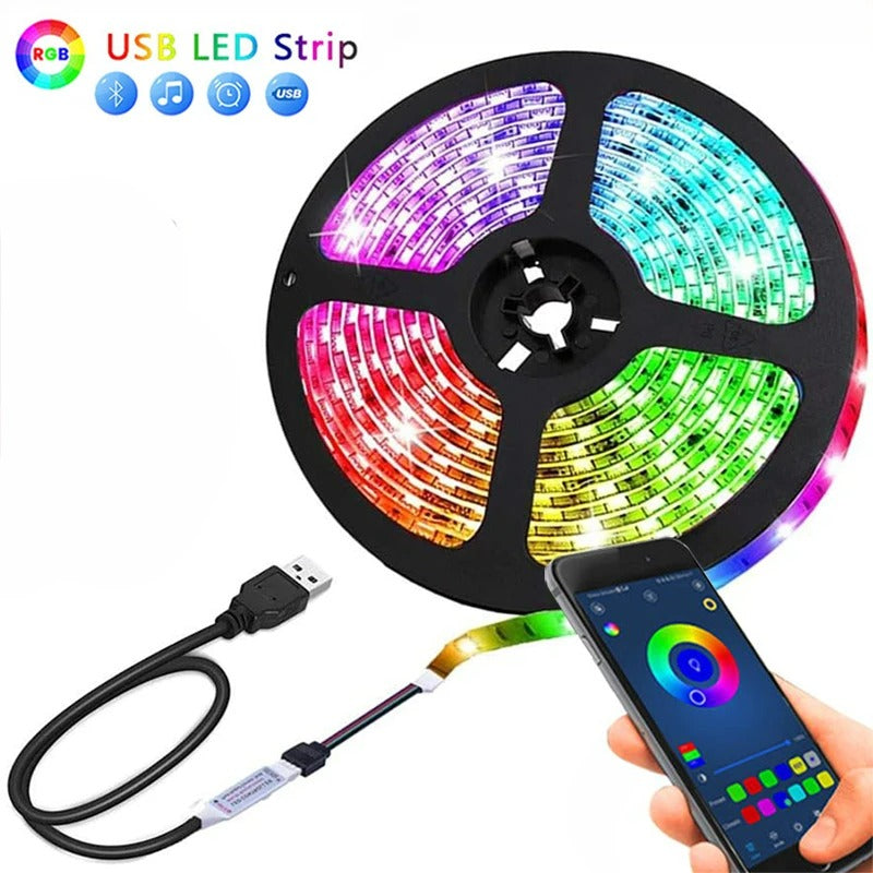 LED Strip Light Color USB RGB Tpae Bluetooth LED Strip Bedroom Decoration