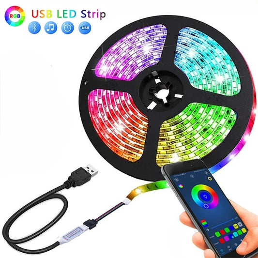 LED Strip Light Color USB RGB Tpae Bluetooth LED Strip Bedroom Decoration